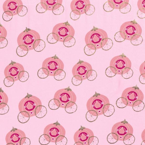Baumwoll Jersey  Kutsche auf Rosa